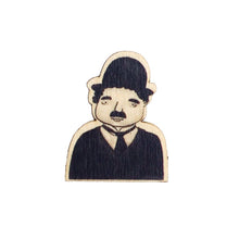 Load image into Gallery viewer, Charlie Chaplin Wooden Pin