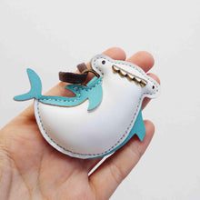 Load image into Gallery viewer, Unique Leather Charm Blue Shark Mama Edition