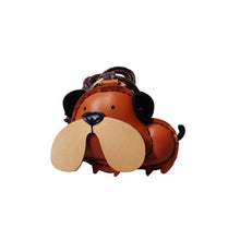 Load image into Gallery viewer, Unique Leather Charm Brown Dark Bull Dog Edition