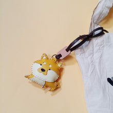 Load image into Gallery viewer, Unique Leather Charm Yellow Shiba Inu Edition
