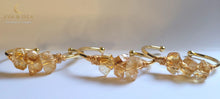 Load image into Gallery viewer, Eva & Isla Womens 18k Gold Plated Natural Citrine Cuff Bracelet Bangle