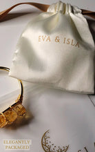 Load image into Gallery viewer, Eva & Isla Womens 18k Gold Plated Natural Citrine Cuff Bracelet Bangle