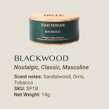 Load image into Gallery viewer, Natural Solid Perfume - BlackWood
