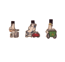 Load image into Gallery viewer, Set 3 Paper Bookmark PocPoc Karaoke