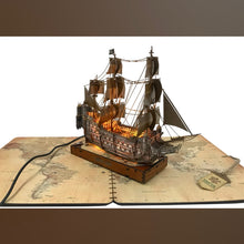 Load image into Gallery viewer, Wooden Pop Up Greeting Card