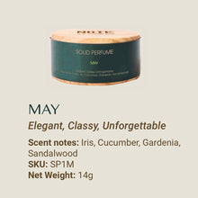 Load image into Gallery viewer, Natural Solid Perfume - May