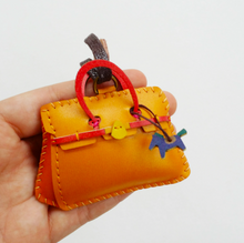 Load image into Gallery viewer, Unique Leather Orange Charm Bag Edition