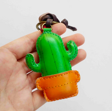 Load image into Gallery viewer, Unique Leather Charm Green Cactus Edition