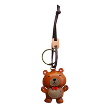 Load image into Gallery viewer, Unique Leather Charm Brown Teddy Bear Edition