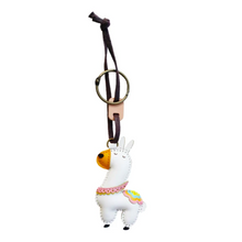 Load image into Gallery viewer, Unique Leather Charm White Llama Edition