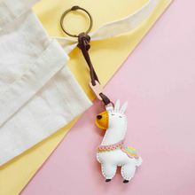 Load image into Gallery viewer, Unique Leather Charm White Llama Edition