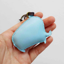 Load image into Gallery viewer, Unique Leather Charm Blue Elephant Edition