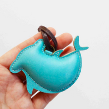 Load image into Gallery viewer, Unique Leather Charm Blue Shark Mama Edition