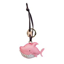 Load image into Gallery viewer, Unique Leather Charm Pink Shark Edition