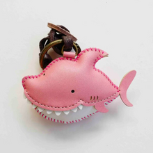 Load image into Gallery viewer, Unique Leather Charm Pink Shark Edition