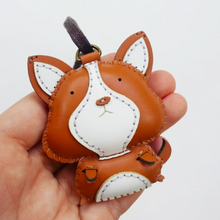 Load image into Gallery viewer, Unique Leather Charm Brown Corgi Edition