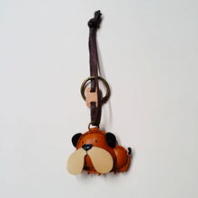 Load image into Gallery viewer, Unique Leather Charm Brown Dark Bull Dog Edition