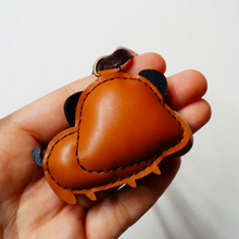 Load image into Gallery viewer, Unique Leather Charm Brown Dark Bull Dog Edition