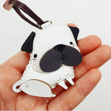 Load image into Gallery viewer, Unique Leather Charm White Pug Edition