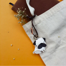 Load image into Gallery viewer, Unique Leather Charm White Pug Edition