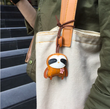 Load image into Gallery viewer, Unique Leather Charm Brown Sloth Edition