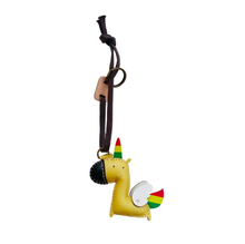 Load image into Gallery viewer, Unique Leather Charm Yellow Unicorn Edition