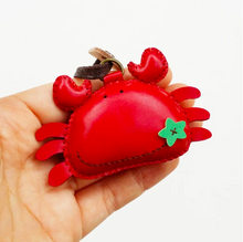 Load image into Gallery viewer, Unique Leather Charm Red Crab Edition