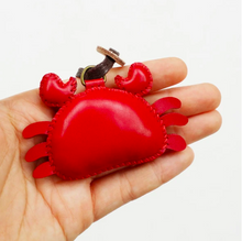 Load image into Gallery viewer, Unique Leather Charm Red Crab Edition