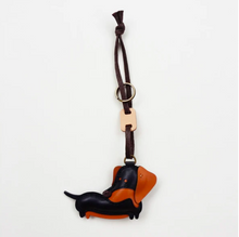 Load image into Gallery viewer, Unique Leather Charm Black Dachshund Edition