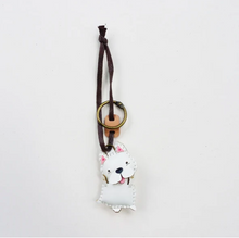 Load image into Gallery viewer, Unique Leather Charm White Maltese Edition