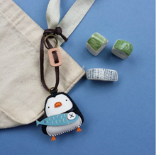 Load image into Gallery viewer, Unique Leather Charm Black Penguin Edition