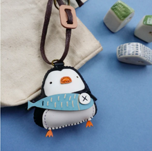 Load image into Gallery viewer, Unique Leather Charm Black Penguin Edition