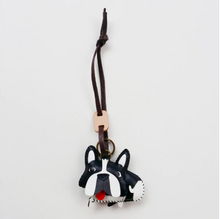 Load image into Gallery viewer, Unique Leather Charm Black White Frenchies Edition