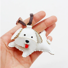 Load image into Gallery viewer, Unique Leather Charm White Poodle Edition