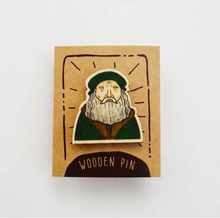 Load image into Gallery viewer, Leonardo Da Vinci Wooden Pin