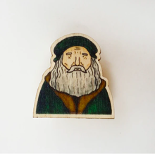 Load image into Gallery viewer, Leonardo Da Vinci Wooden Pin