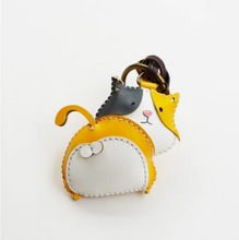 Load image into Gallery viewer, Unique Leather Charm Yellow Calico Cat Edition