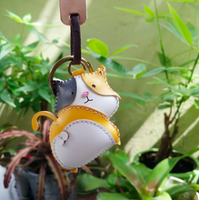 Load image into Gallery viewer, Unique Leather Charm Yellow Calico Cat Edition