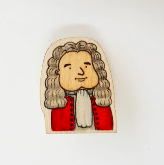 Isaac Newton Wooden Pin