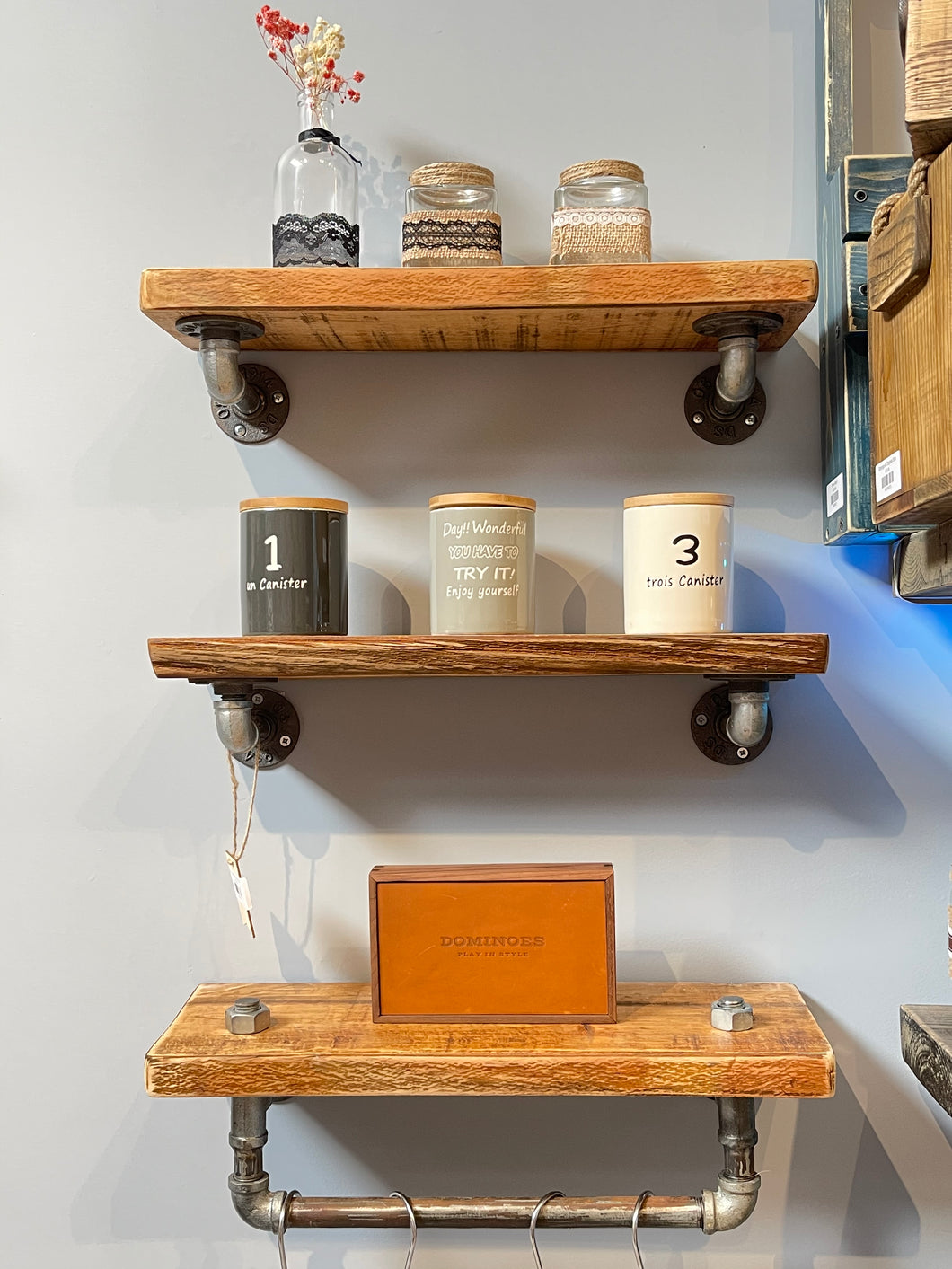 WC Industrial Wall Shelf Set of 3