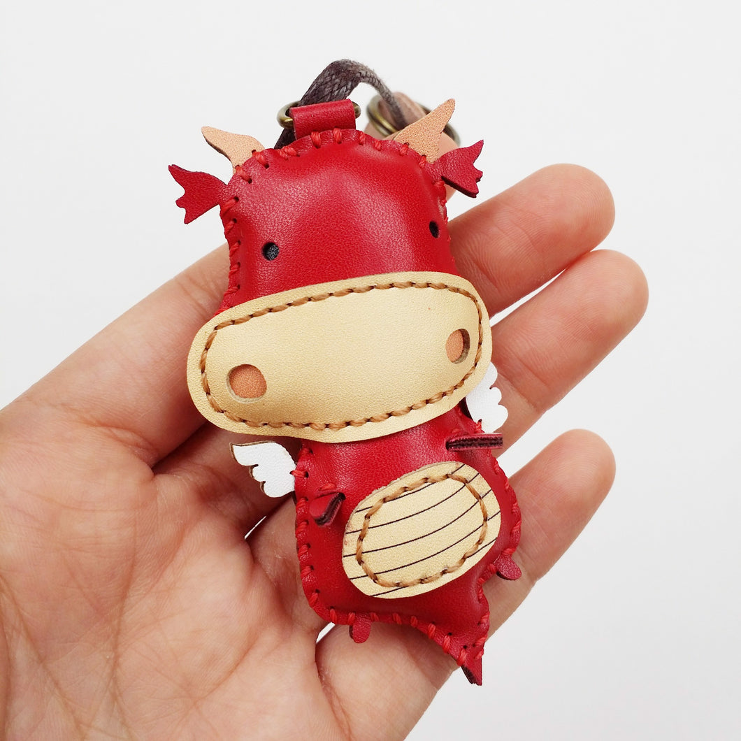 Unique Leather Charm Red Dragon Edition