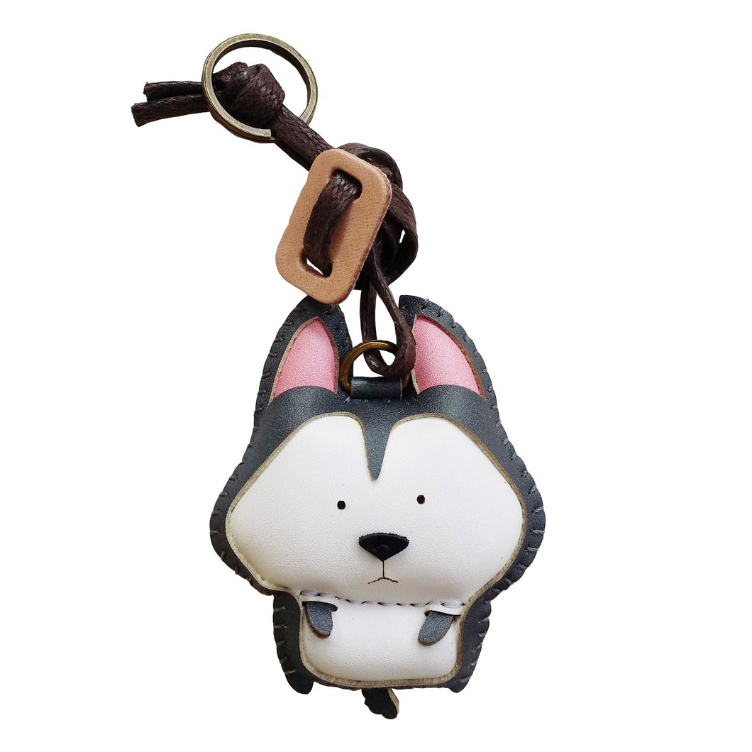 Unique Leather Charm White Husky Edition