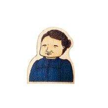 Load image into Gallery viewer, Marie Curie Wooden Pin

