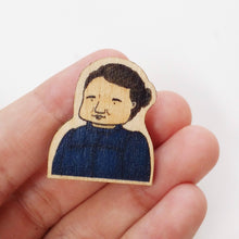 Load image into Gallery viewer, Marie Curie Wooden Pin
