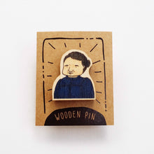 Load image into Gallery viewer, Marie Curie Wooden Pin
