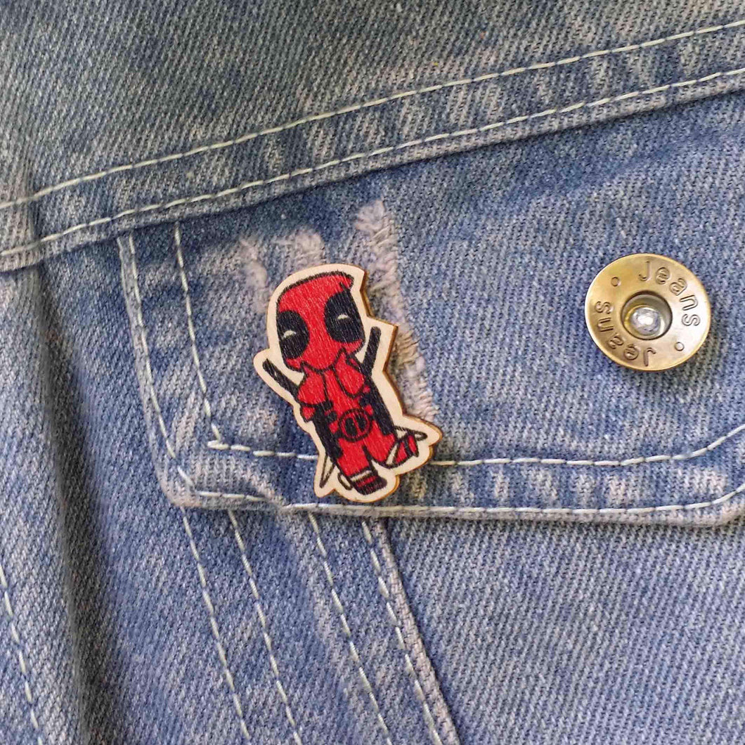 Deadpool Wooden Pin