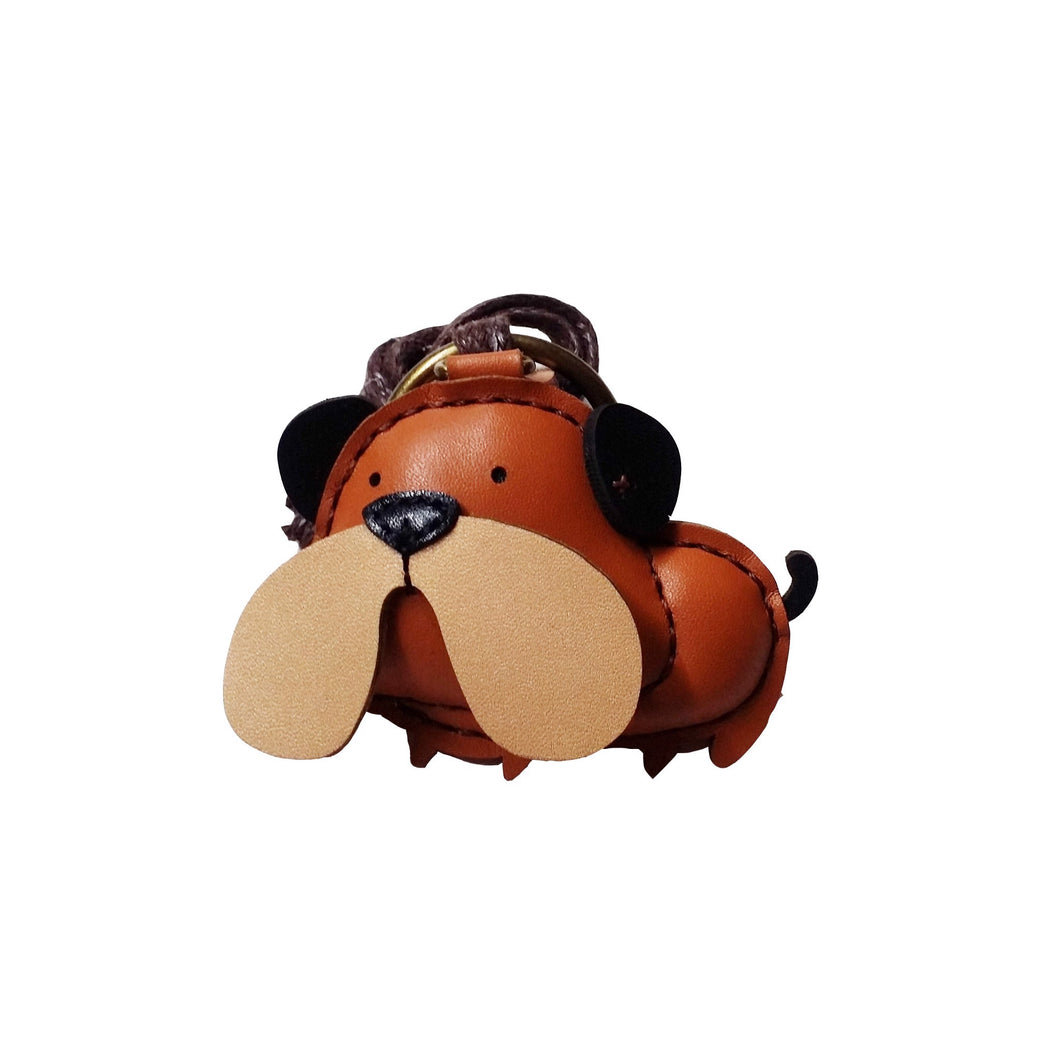 Unique Leather Charm Brown Dark Bull Dog Edition