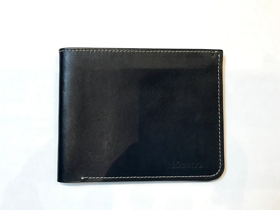 Leather Wallet - Brook Napa NAVY