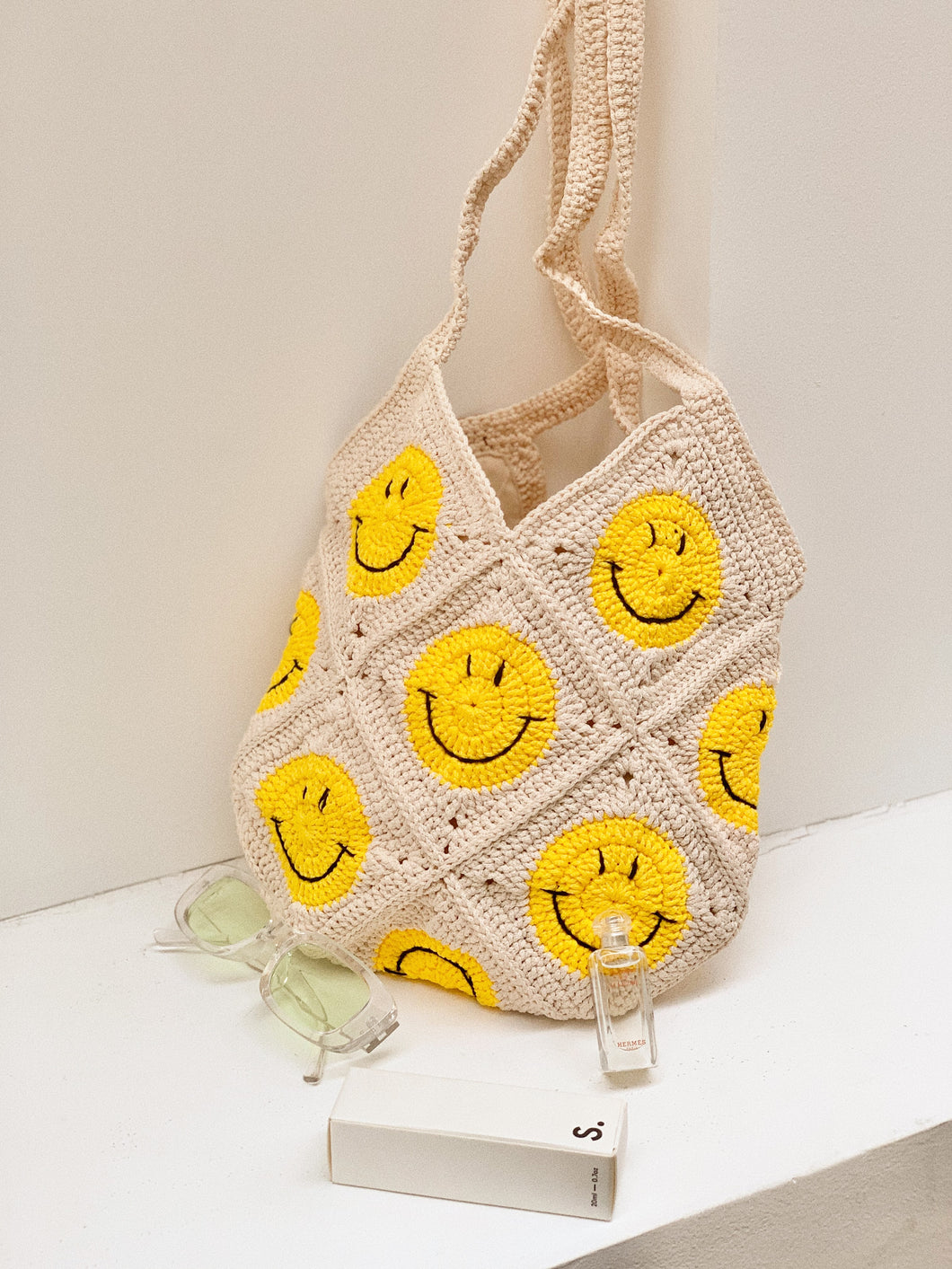 Churi Smiley Face Crochet Bag