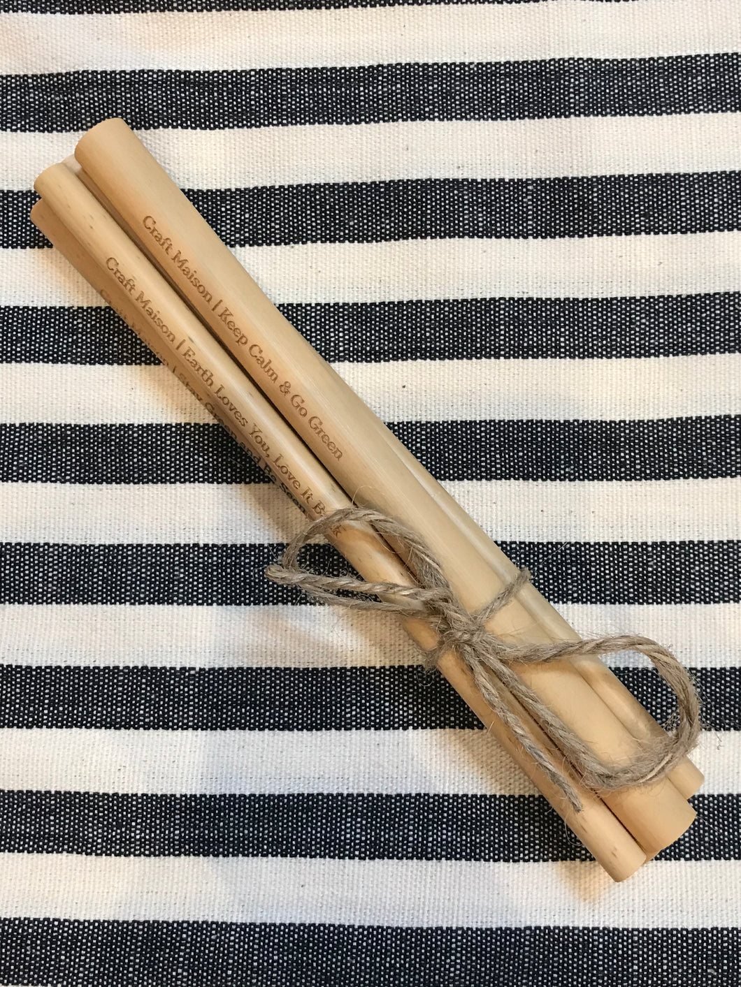 (B) Bamboo Straw Set
